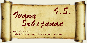 Ivana Srbijanac vizit kartica